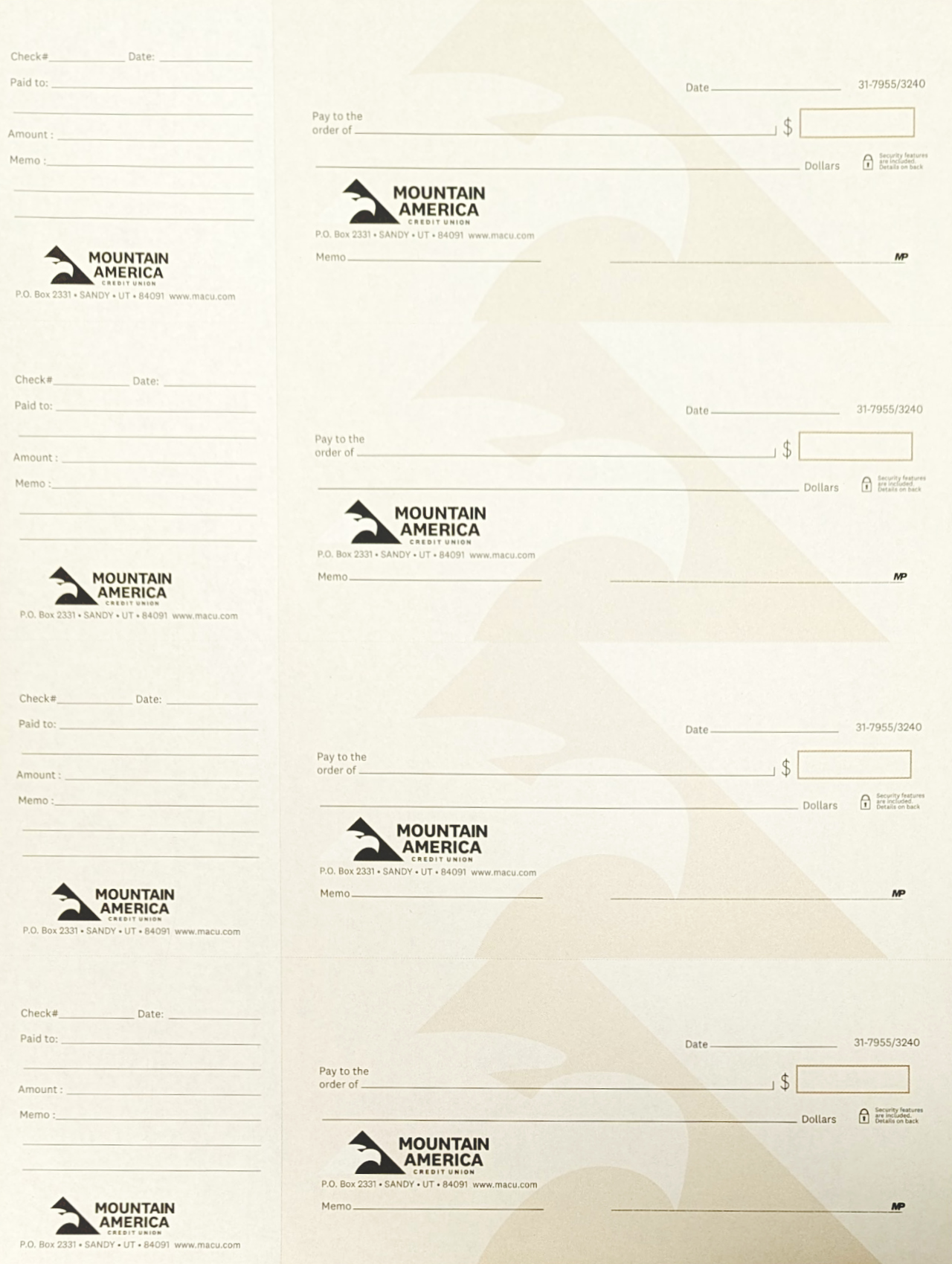 Counter/Starter Checks (For Laser Printer)