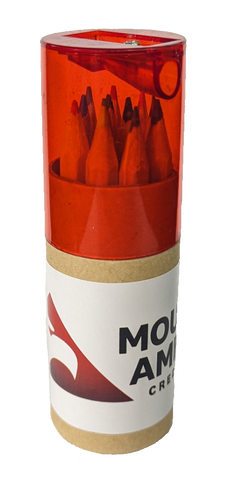 Colored pencil tube w/sharpener