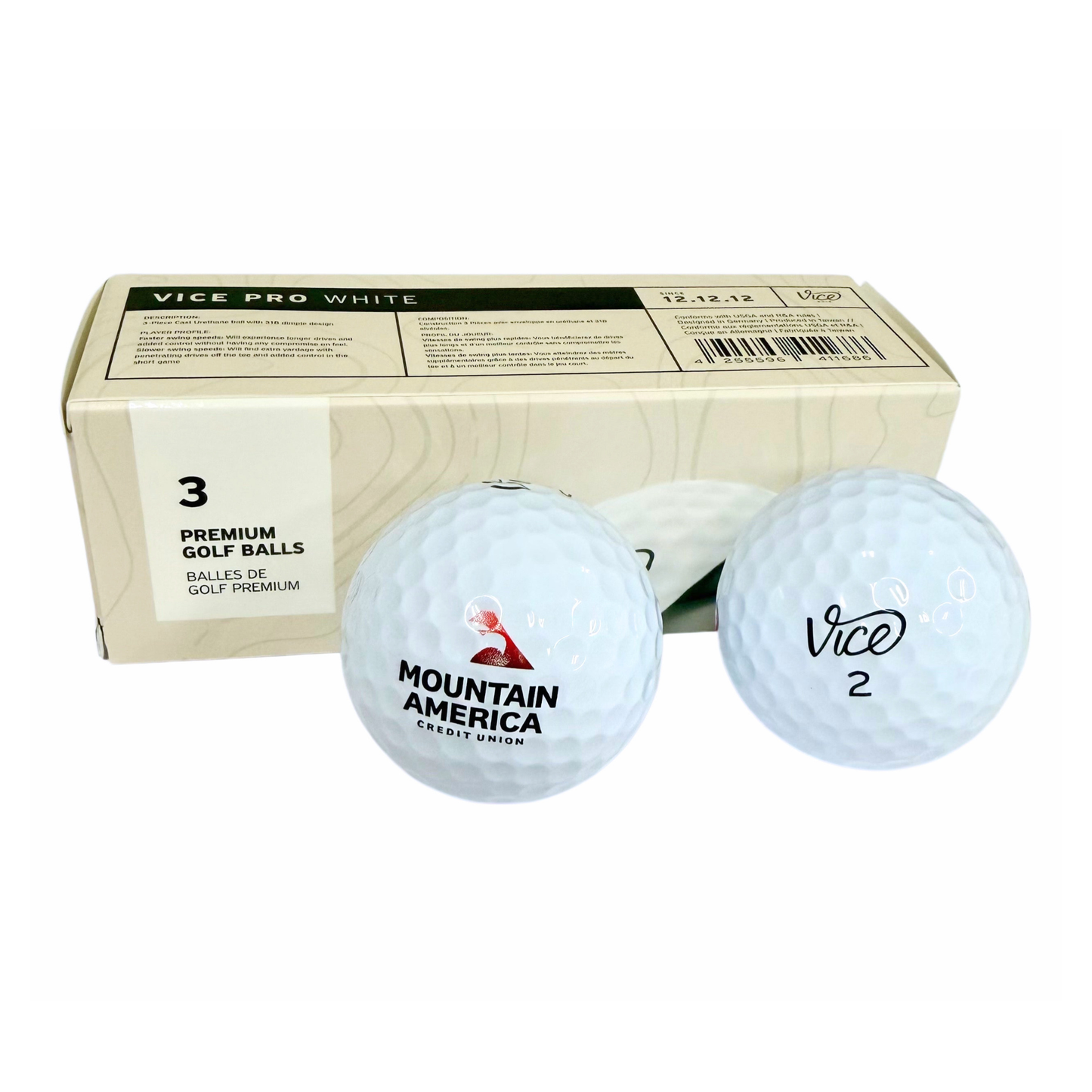Vice PRO White Golf Balls (1 sleeve)