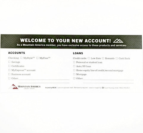 New Account Welcome Checklist Flier (50)