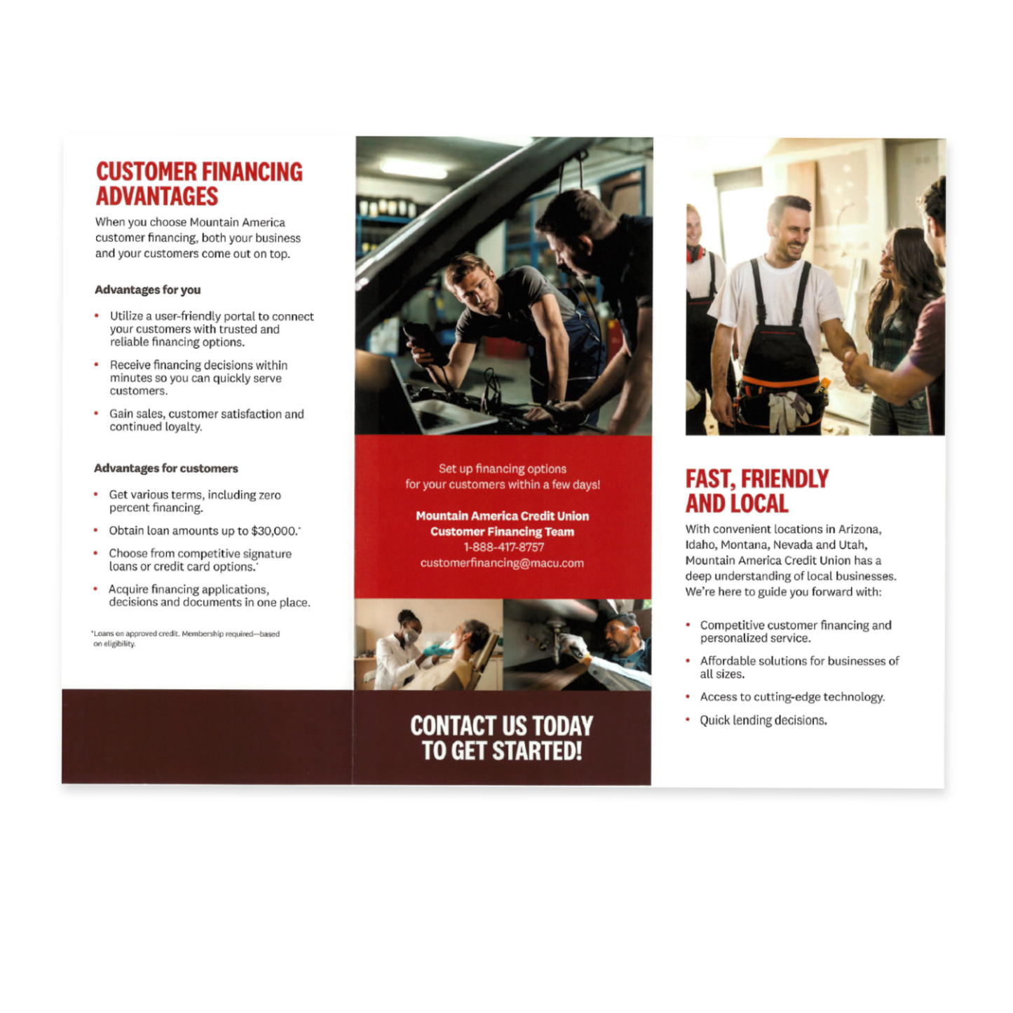 Customer Financing Brochure (set of 10)