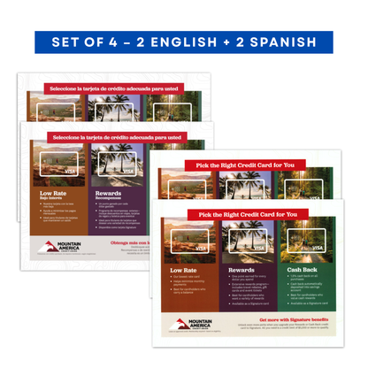 Credit Card Comparison Guide Placemat (set of 4)