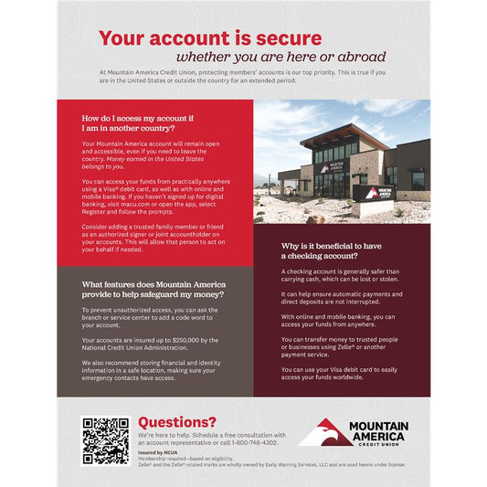 Account Security Fliers (Double Sided English | Spanish) 1=1 flier