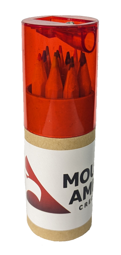 Colored pencil tube w/sharpener