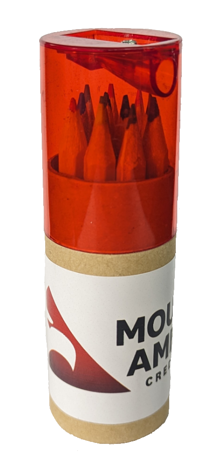 Colored pencil tube w/sharpener
