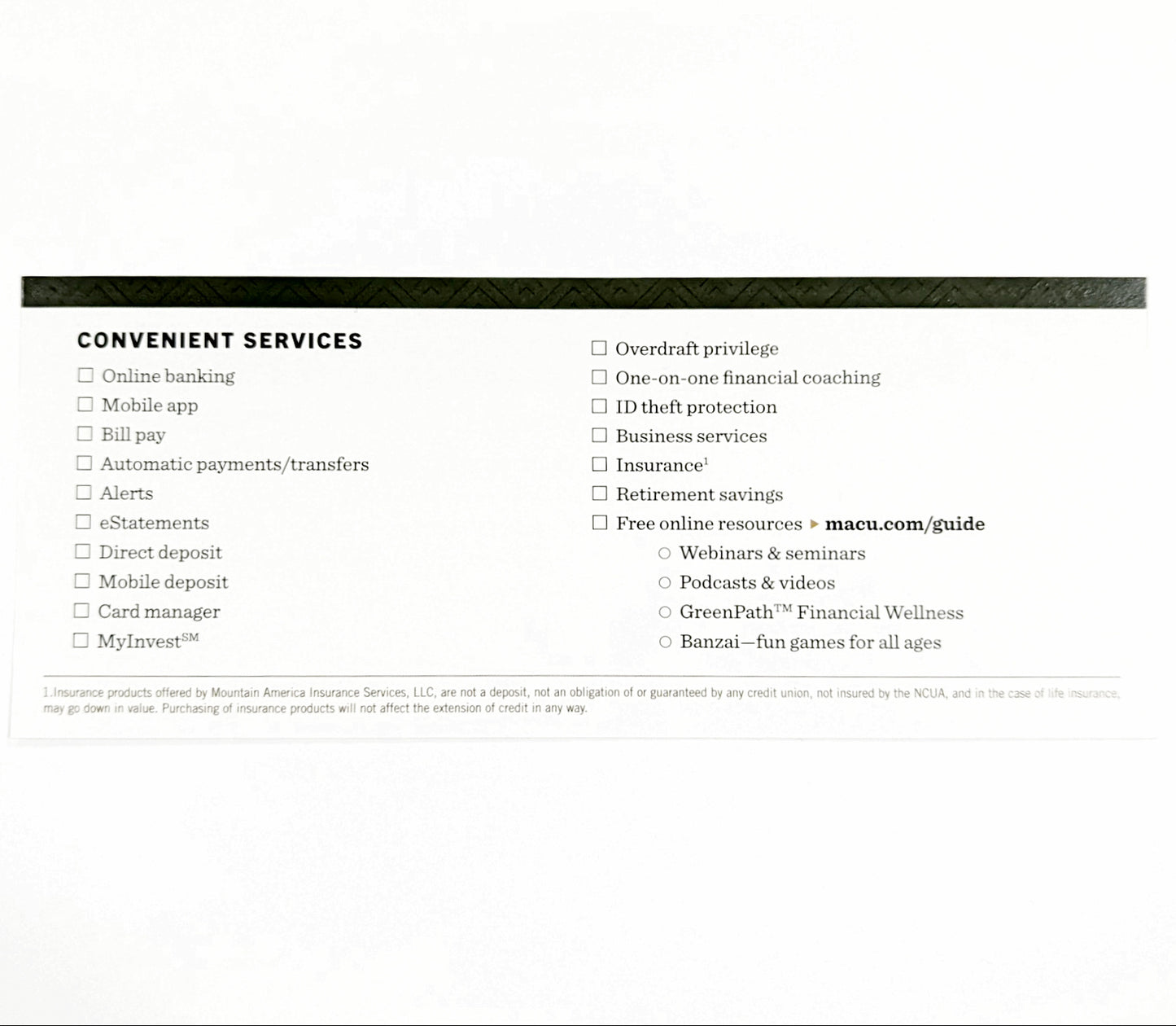 *DISCONTINUED* New Account Welcome Checklist Flier (50)