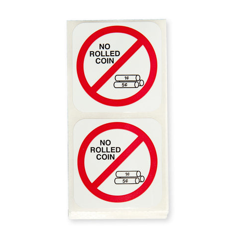 Drive-Up "No Rolled Coin" Lables (5 labels)